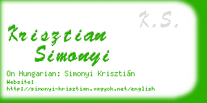 krisztian simonyi business card