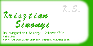 krisztian simonyi business card